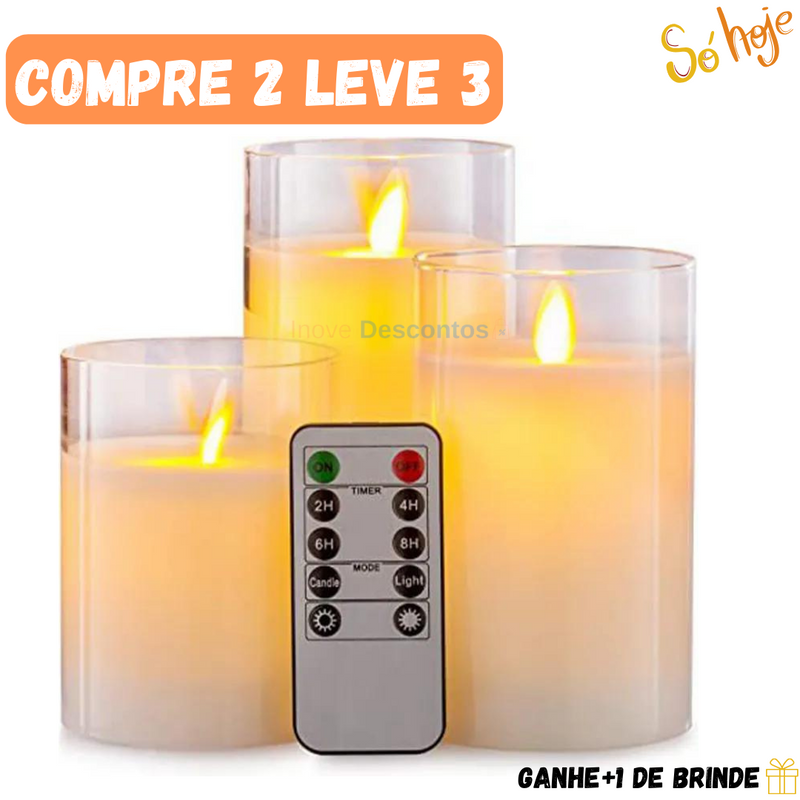 Kit 3 Velas LED Automáticas (COMPRE 2 LEVE 3)