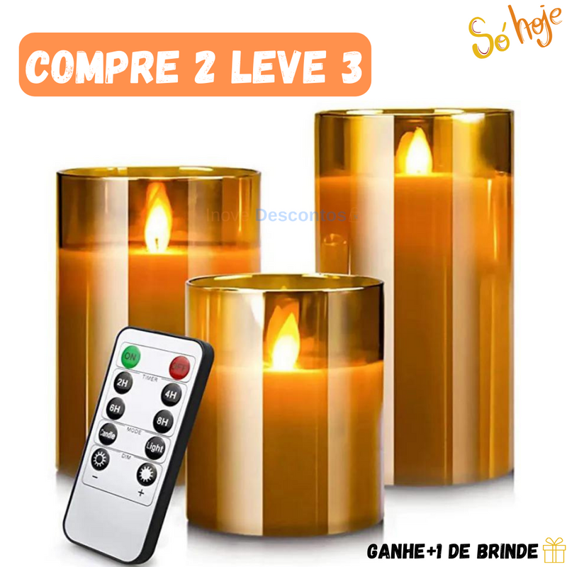 Kit 3 Velas LED Automáticas (COMPRE 2 LEVE 3)