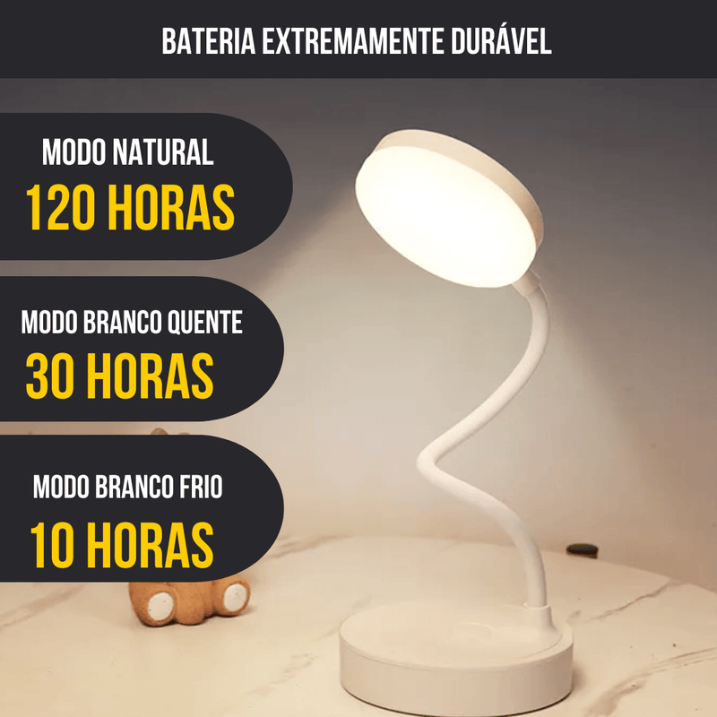 Luminária De Mesa LED flexível Com Proteção Para Os Olhos